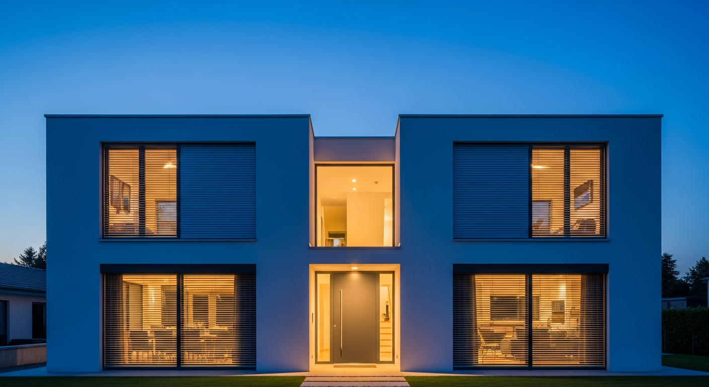 Volet roulant avec moustiquaire intégrée installé sur fenêtre moderne